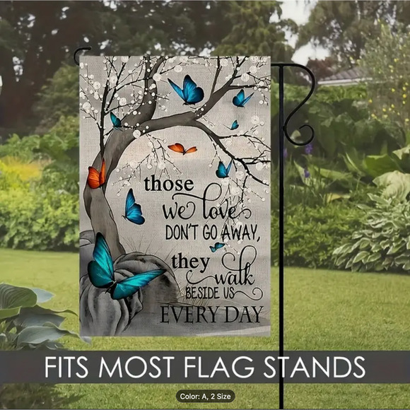 'Those We Love' Memorial Garden Flag - Double-Sided, Weather-Resistant Polyester - Picture 4 of 5